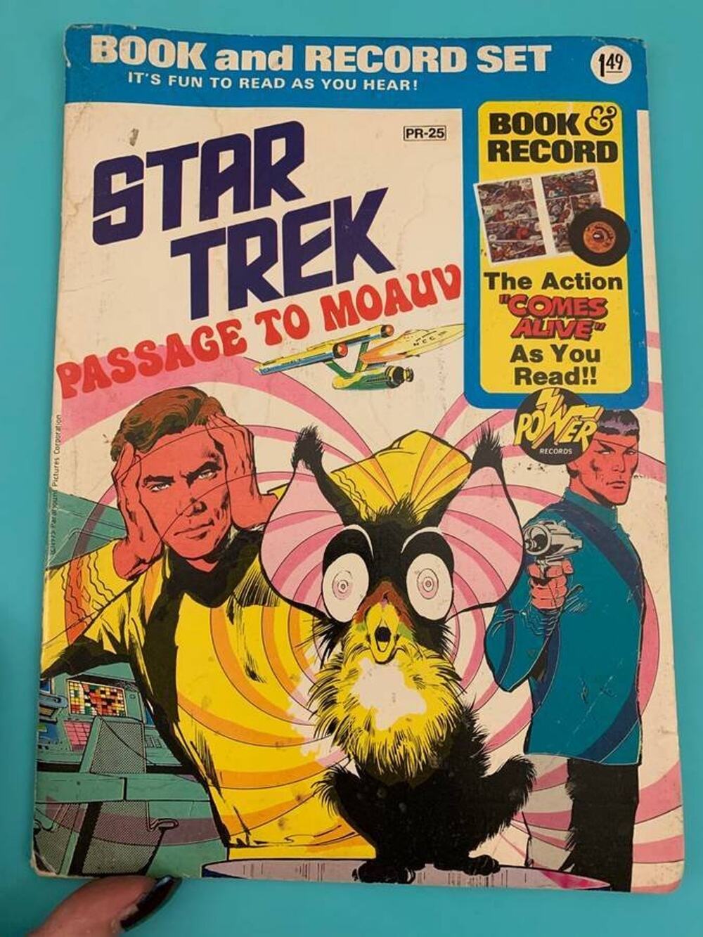 Star Trek 1975 Vintage Passage To Moauv Book & Record Set PR-25